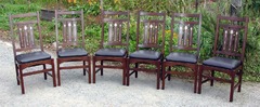 Additional set of six done in black leather.